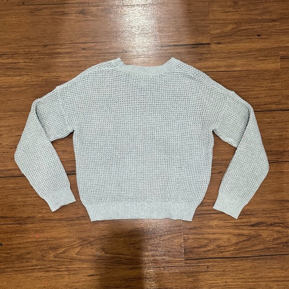Woven Heart Grey Sweater - Picture 2 of 3
